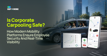 Corporate carpooling safety with real-time ride tracking and employee commute visibility